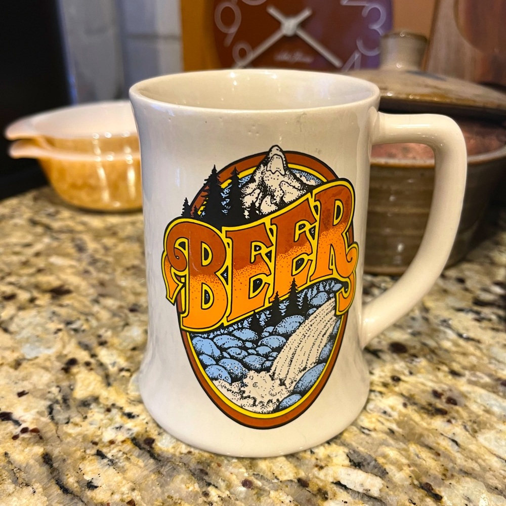 1982 Vintage Beer Stein Stoneware Mug Cup EUC